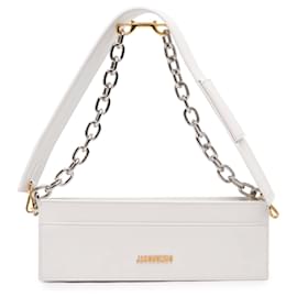 Jacquemus-Jacquemus White Calfskin Le Ciuciu Satchel-White