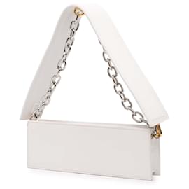 Jacquemus-Jacquemus White Calfskin Le Ciuciu Satchel-White