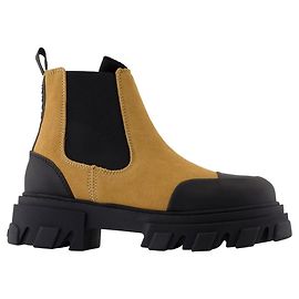 Low Chelsea Ankle Boots - Ganni - Leather - Brown Brown