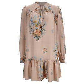 Robe Mini Alexander McQueen en Soie Imprimée Florale Multicolore