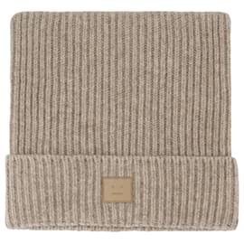 Gorro - Acne Studios - Algodão - Bege Marrom Bege