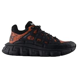 Baskets - Versace - Cuir - Noir Noir