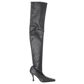 Proenza Schouler Trap Over-The-Knee Boots in Black Leather Black