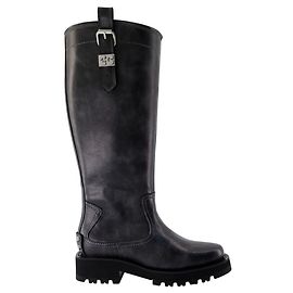 Studs Vintage Boots - Ganni - Leather - Grey Grey