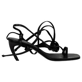 Sandali Attico Nova 65MM in Pelle Nera Nero