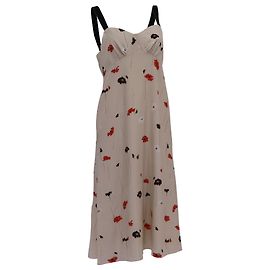 Vestido midi sem mangas com estampa floral Jason Wu em seda multicolorida Multicor