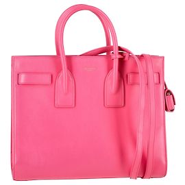 Sac de Jour Petit de Saint Laurent en cuir lisse rose Rose