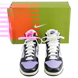 Autre Marque-Nike Dunk High Premium Sneakers in Pink Purple Frost Leather -Other,Python print