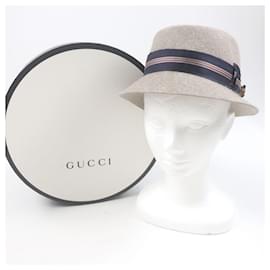 Gucci-Fedoras de feltro de pele de coelho Gucci-Marrom,Bege