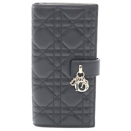 Dior Mi Dior Cartera Larga de Cuero Negra Negro