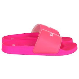 Chinelo MSGM com micro logo em borracha rosa Rosa
