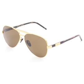 Gucci-Óculos de sol Gucci GG1163S-004-Dourado,Metálico
