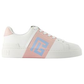 Baskets B-Court - Balmain - Cuir - Rose Rose