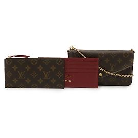 Bolsa de Ombro 2 em 1 Pochette Felicie Monogram Louis Vuitton Rosa