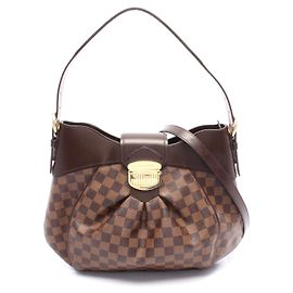 Bolsa de Ombro Louis Vuitton Sistina MM Damier Marrom
