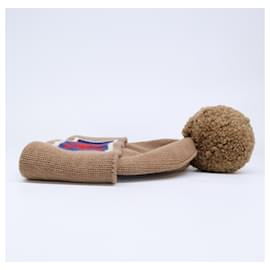 Fendi-Fendi LOVE LOGO GORRO Gorro de Lã-Marrom