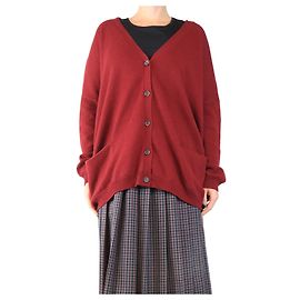 Autre Marque Red wool cardigan - size M Rouge