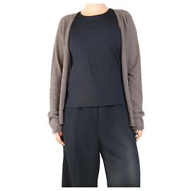 Autre Marque Cardigan ouvert en cachemire marron - taille M Marron