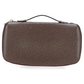 Louis Vuitton Organizer Atoll Taiga Long Wallet Brown Other