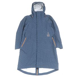 Loewe On Hemp leaf pattern all-over anagram logo print Nylon Coat Blue Navy blue