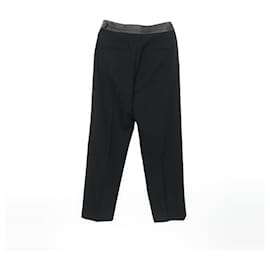 Hermès-Hermes Wool Lamb Leather Pants-Black