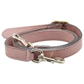 Gucci-Gucci Leather Shoulder Strap-Pink