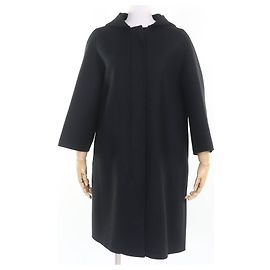 Christian Dior Wool Hooded Coat Black
