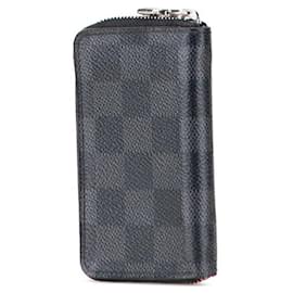 Louis Vuitton-Louis Vuitton Zippy Coin Purse Damier Graphite Coin Case-Black