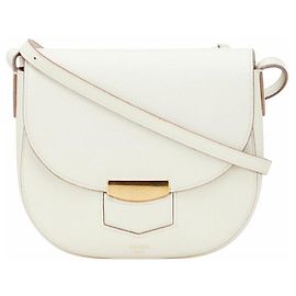 Céline Bolsa de Ombro de Couro Trotteur da Celine Branco