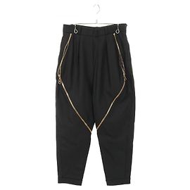 Calças de lã, nylon e poliéster Louis Vuitton Preto