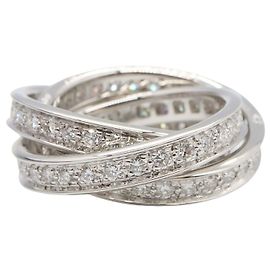 Cartier Trinity Ring aus Au750 Weißgold mit Diamant, Größe 7 Andere