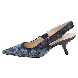 Dior J’adior Slingback Sandals Navy Blue Cloth Size 38 Navy blue