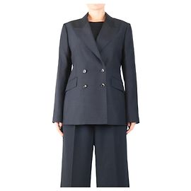 Gabriela Hearst Black double-breasted wool jacket - size UK 14 Black