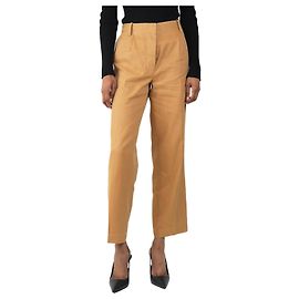 The row Pantalon en lin mélangé marron - taille UK 6 Marron