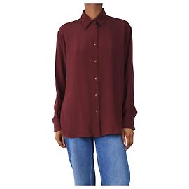 Indress Bordeaux Seidenbluse - Größe UK 6 Bordeaux