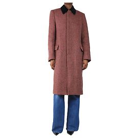 Marni Red Herringbone wool coat - size UK 8 Red