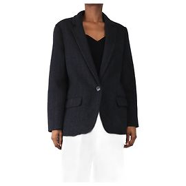 Isabel Marant Etoile Dunkelgraue Charlyne Wolljacke - Größe UK 8 Grau