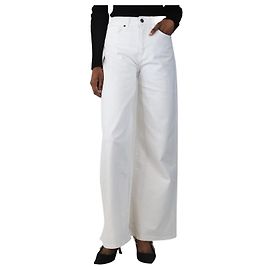 Eric Bompard White wide-leg jeans - size S White