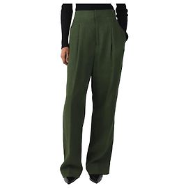 Haider Ackermann Grüne Leinenhose - Größe UK 8 Grün