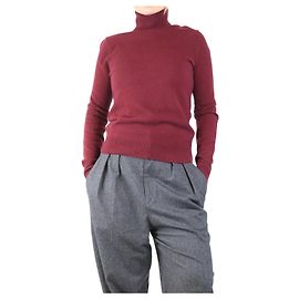 Polo Ralph Lauren Pull en cachemire bordeaux à col roulé - taille M Bordeaux