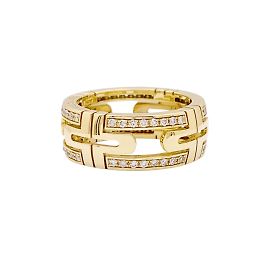 Anello Bulgari, "Parentesi", oro giallo e diamanti. Altro