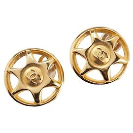 Pendientes Vintage Chanel Coco Mark Star Otro