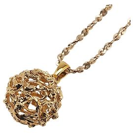 Collier rond en boule plaqué or Yves Saint Laurent Doré