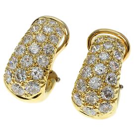 Harry Winston Pavé-Diamant-Clip-Ohrringe Gelb