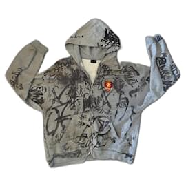 Balenciaga-Hoodie com zíper Skater Balenciaga-Preto,Cinza