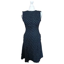 Stella Mc Cartney Stella McCartney Kleid Schwarz mit Logo Print Schwarz
