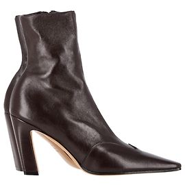 Botas ankle Khaite Nevada em couro marrom Marrom