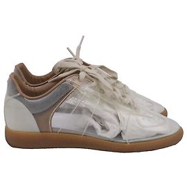 Maison Martin Margiela Tênis Transparentes Replica Maison Margiela em PVC Branco Branco Cru