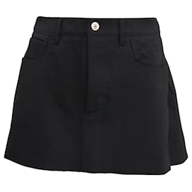 Balenciaga-Balenciaga Mini Skirt in Black Cotton-Black