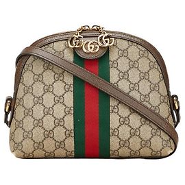 Borsa a tracolla Ophidia di Gucci Marrone